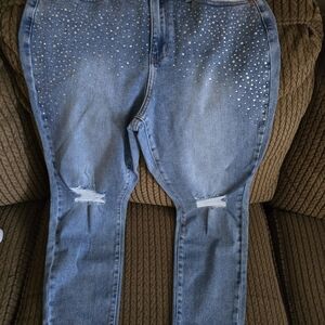 Judy Blue Skinny Distressed Blue Jeans